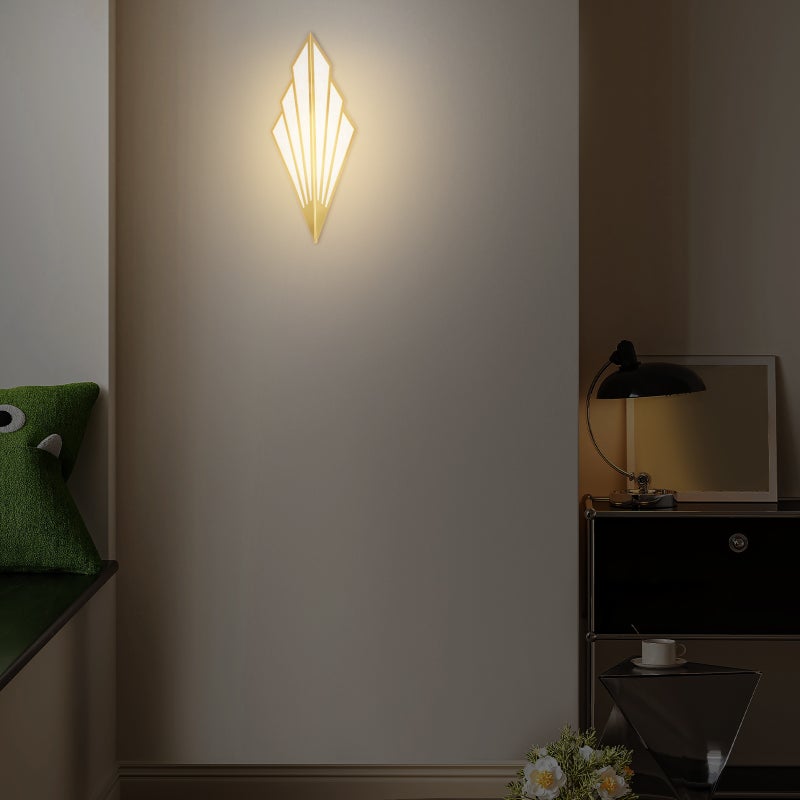 🏠 مصباح حائط LED مودرن بشكل مروحة ذهبي للمنزل والفنادق مقاس 20 سم عبوة واحدة - Image 2