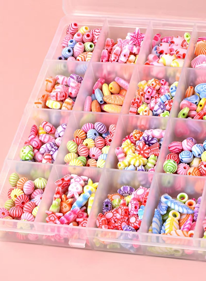 Polymer Clay Beads Bracelet Making Kit, 25 Style Animal Fruit Flower Butterfly Bunny Pony Letter Beads Charms for Jewelry Making, DIY Art and Crafts Toys Gifts for 4+ Year Old Kids - Image 2