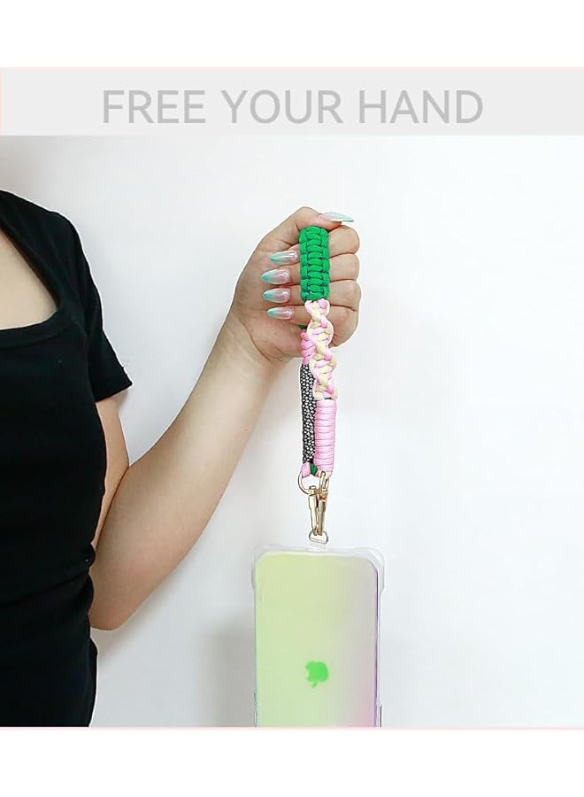 Green Tiger Phone Wrist Strap, Adjustable Nylon Cell Phone Lanyard Hand Strap for Smartphones, Lightweight Wristlet Charm for Outdoor Activities (Green) - Image 3