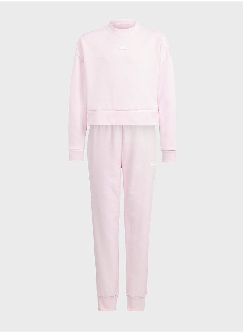 Adidas - Kids Future Icon Logo Sweatshirt Pant Set - Image 1