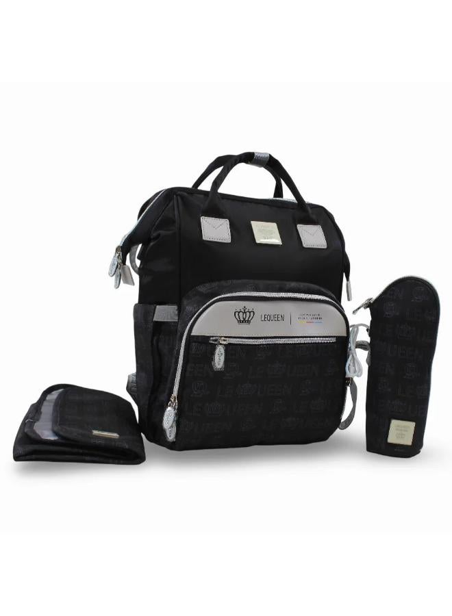 LeQueen Diamond 7th Special Edition Soft Waterproof Diaper Bag - Black - Image 1