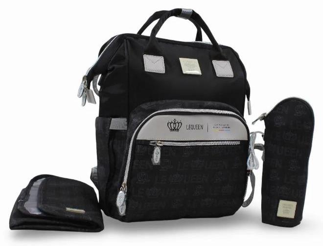 LeQueen Diamond 7th Special Edition Soft Waterproof Diaper Bag - Black - Image 1