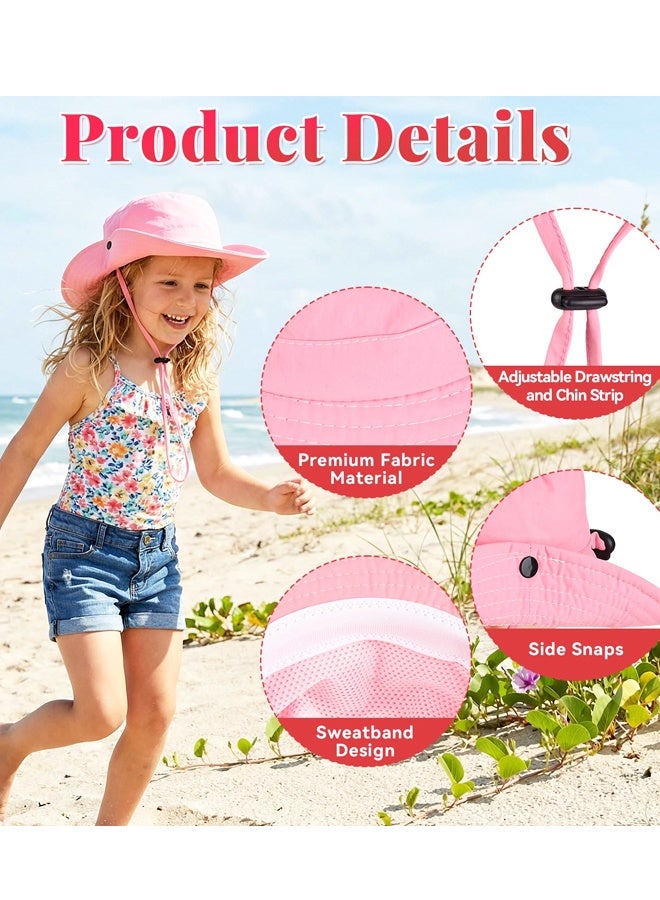 غطاء واجه للأطفال UPF 50+ براميل قابلة للتعديل للشاطئ الصيفي وقبعة صيد الأسماك للأولاد والبنات - Image 4
