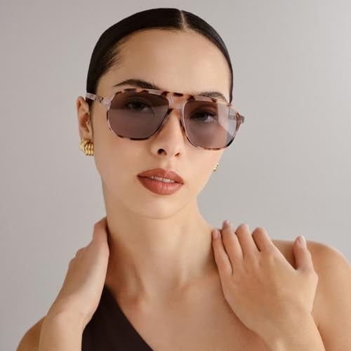 AIRE Womens Monoceros Sunglasses Cookie Tort Smoke Tint Print One Size - Image 3