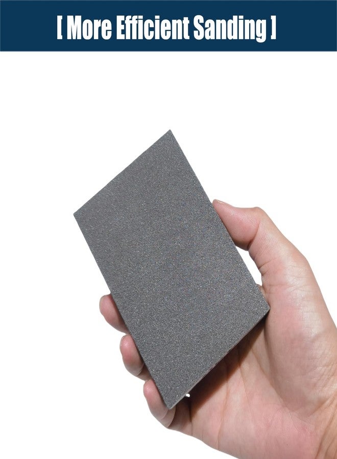 Tonmp 6 PCS 320 Grit Hand Sanding Blocks Set - Superfine Sander Sponge, Wet and Dry Dual-use Sanding Sponges, Washable and Reusable, Ideal for Wood Metal Wall Polish - Image 2