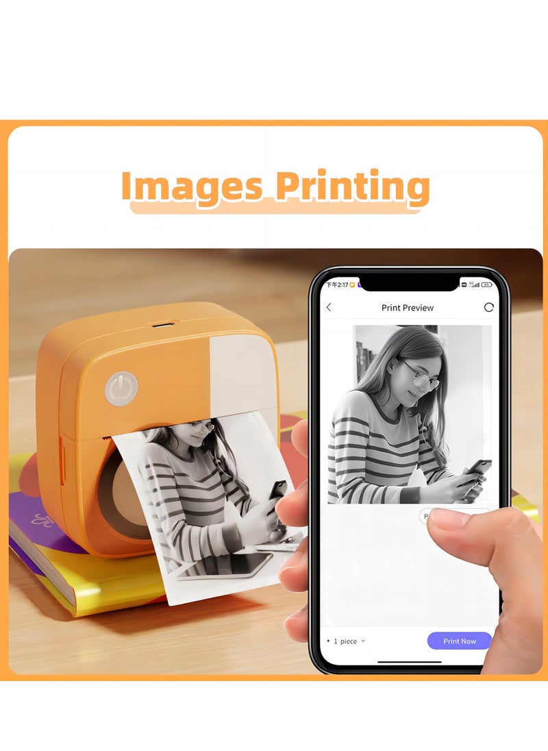 Generic Mini Portable Bluetooth Thermal Printer, Wireless Poster, Photo Printer for Learning and Office Use  - Image 4