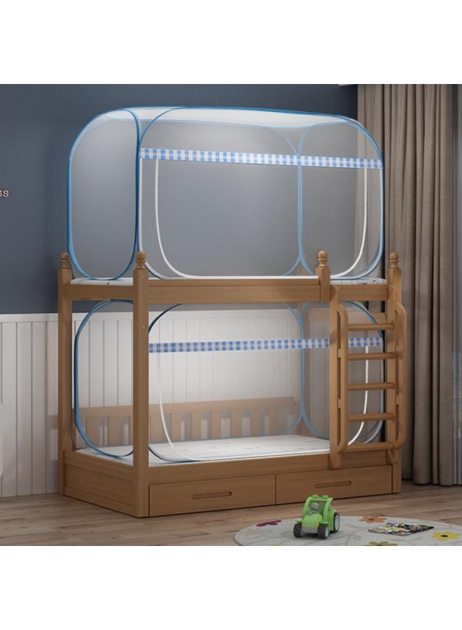 Bluejw Single Bed Mosquito Net Student Dormitory Foldable 0.91.2 Upper And Lower Yurt M Side Door Installation Square Roof Free 1.0 - Image 1