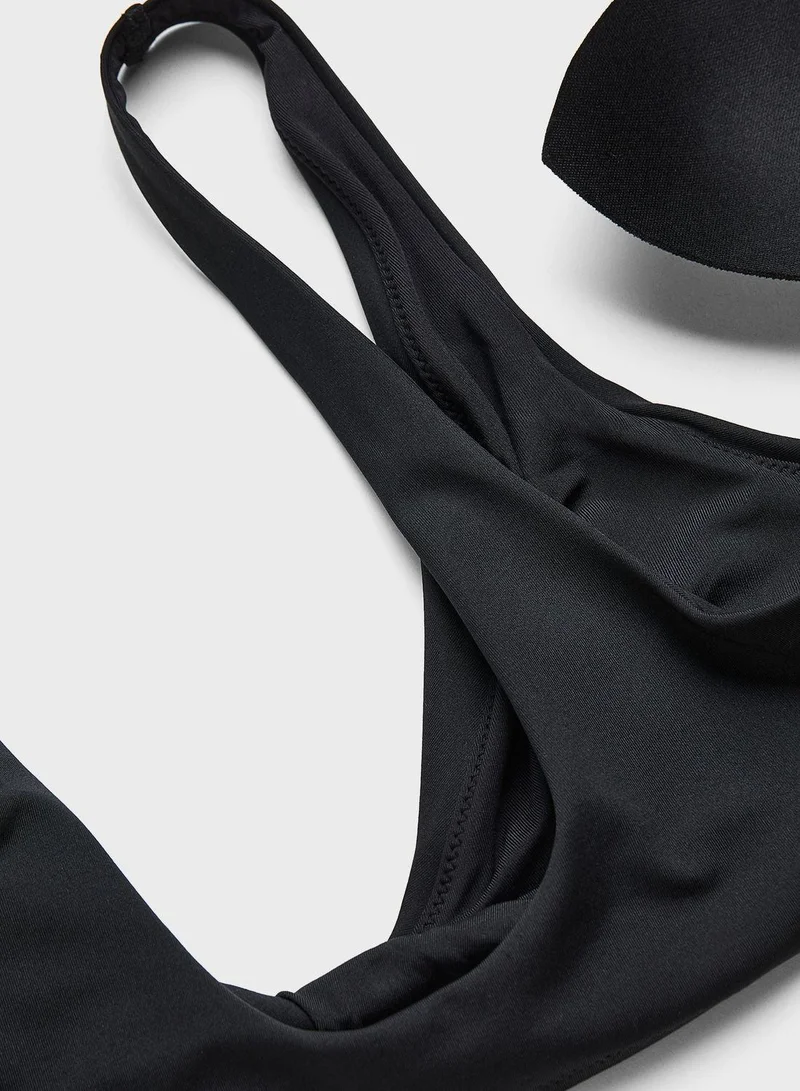 H&M Plunge Neck Bikini Top