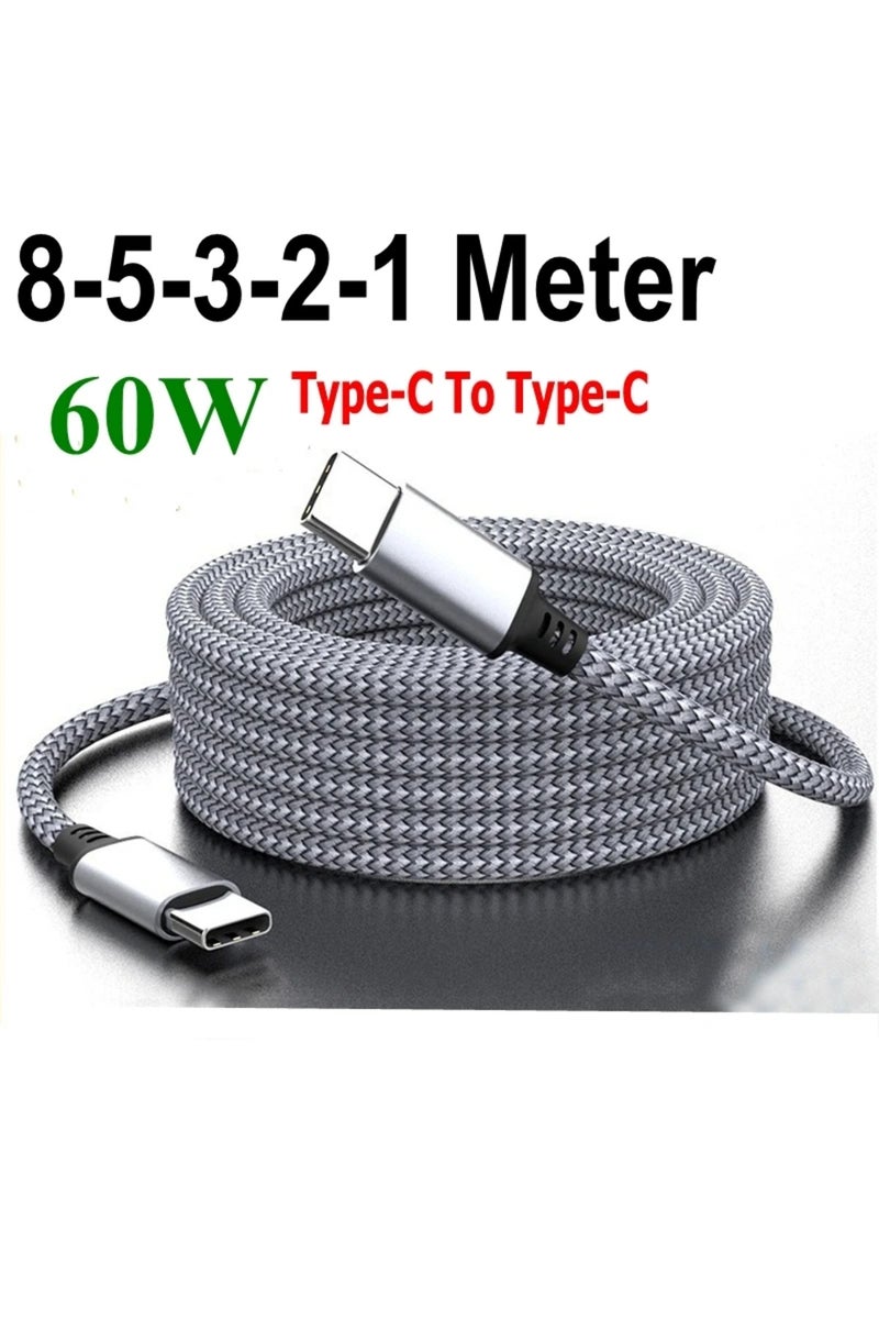 CHOiCE 3 meter Type C To Type C Cable PD 60W Fast Charger 1M 2M 3M 5M 8M Universal Extended Data Cable for - Image 1