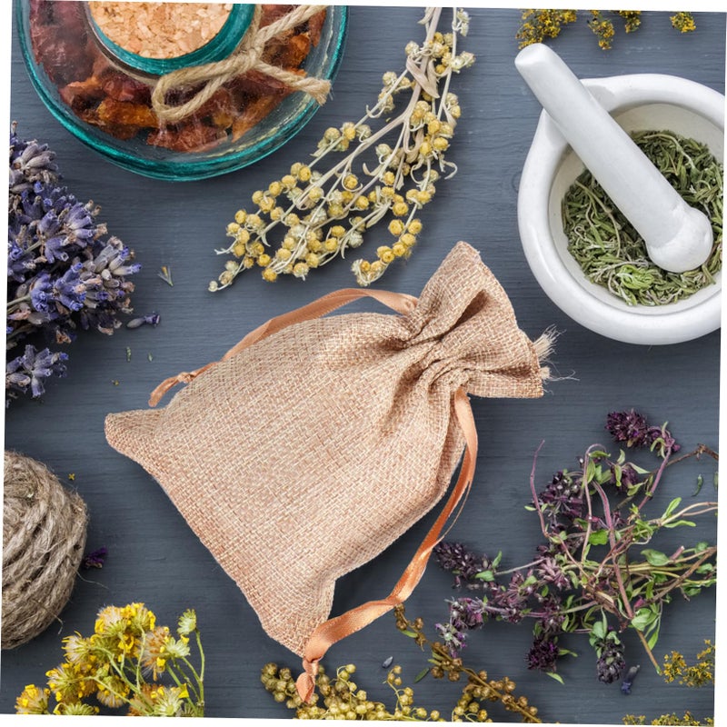 Linen Drawstring Storage Bags Set For Jewelry Organizing Colorful Washable Odorless - Image 3