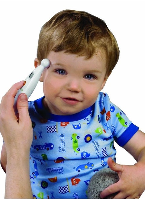 Temple Thermometer | Infrared Measurements | Fast 6-Second Readout | Fever Alert | Backlit Display | Programmable Timer | 1-Year Warranty