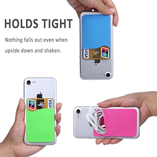Pofesun Adhesive Phone Wallet, 6 Pack Silicone Phone Wallet Stick on, Sticky Credit Card Holder for Phone Case, Adhesive Credit Card Holder for iPhone 16 15 14 13 12 Pro Max,iPad,Samsung Galaxy,LG,Tablet - Image 4