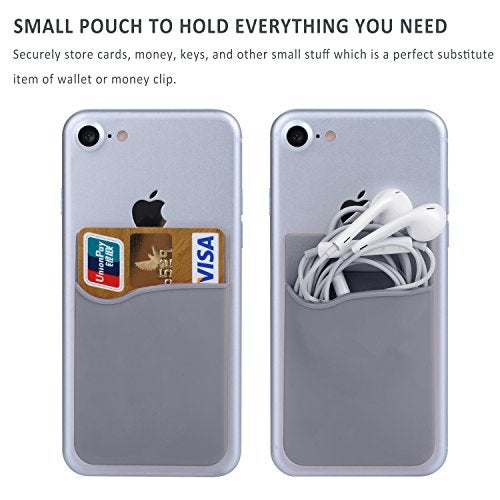 Pofesun Adhesive Phone Wallet, 6 Pack Silicone Phone Wallet Stick on, Sticky Credit Card Holder for Phone Case, Adhesive Credit Card Holder for iPhone 16 15 14 13 12 Pro Max,iPad,Samsung Galaxy,LG,Tablet - Image 3