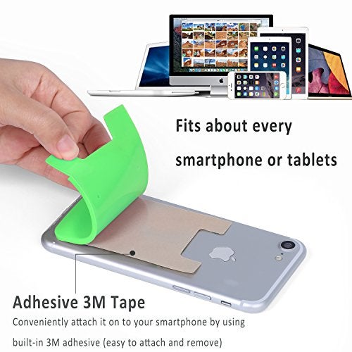Pofesun Adhesive Phone Wallet, 6 Pack Silicone Phone Wallet Stick on, Sticky Credit Card Holder for Phone Case, Adhesive Credit Card Holder for iPhone 16 15 14 13 12 Pro Max,iPad,Samsung Galaxy,LG,Tablet - Image 5