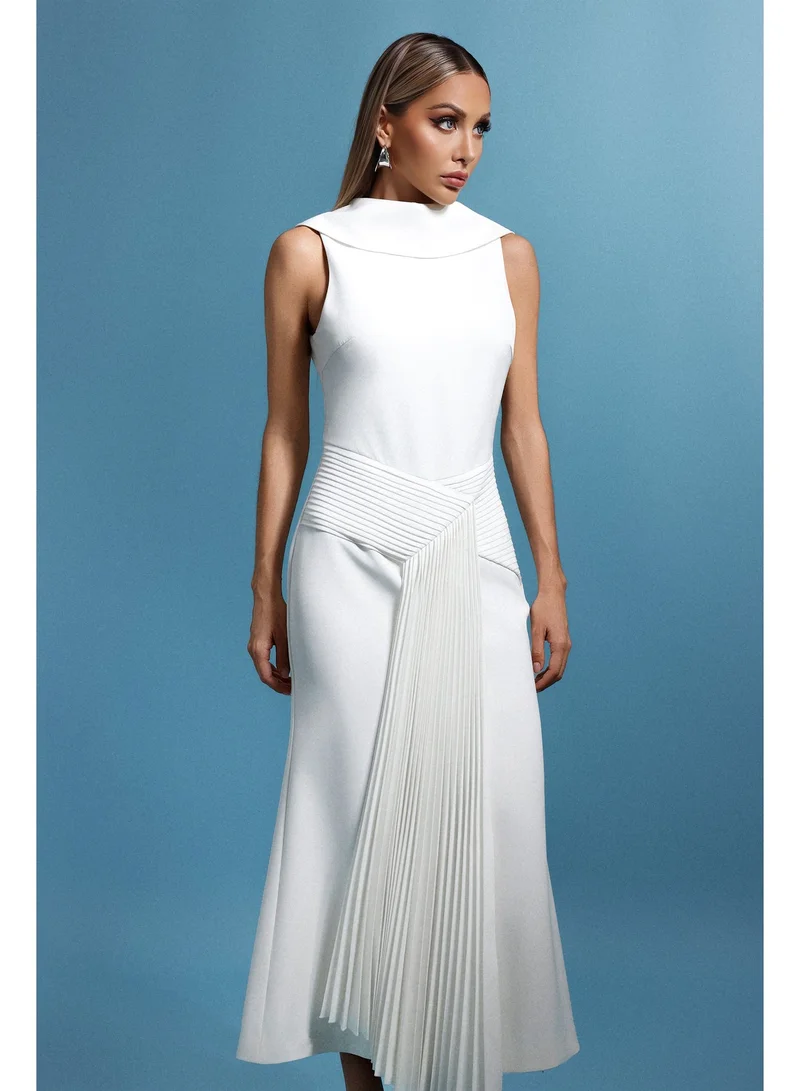 Bella Barnett Jozie Sleevess Fold Fish Tail Maxi Dress