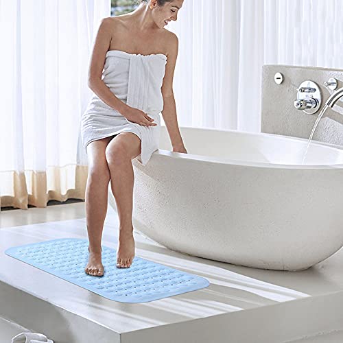 VDHJA� Non-Slip Bath Mat for Toilet, Kitchen, Bathroom, Shower with Anti Slip Suction Cups (Transperent-37x70 cm) - Image 5