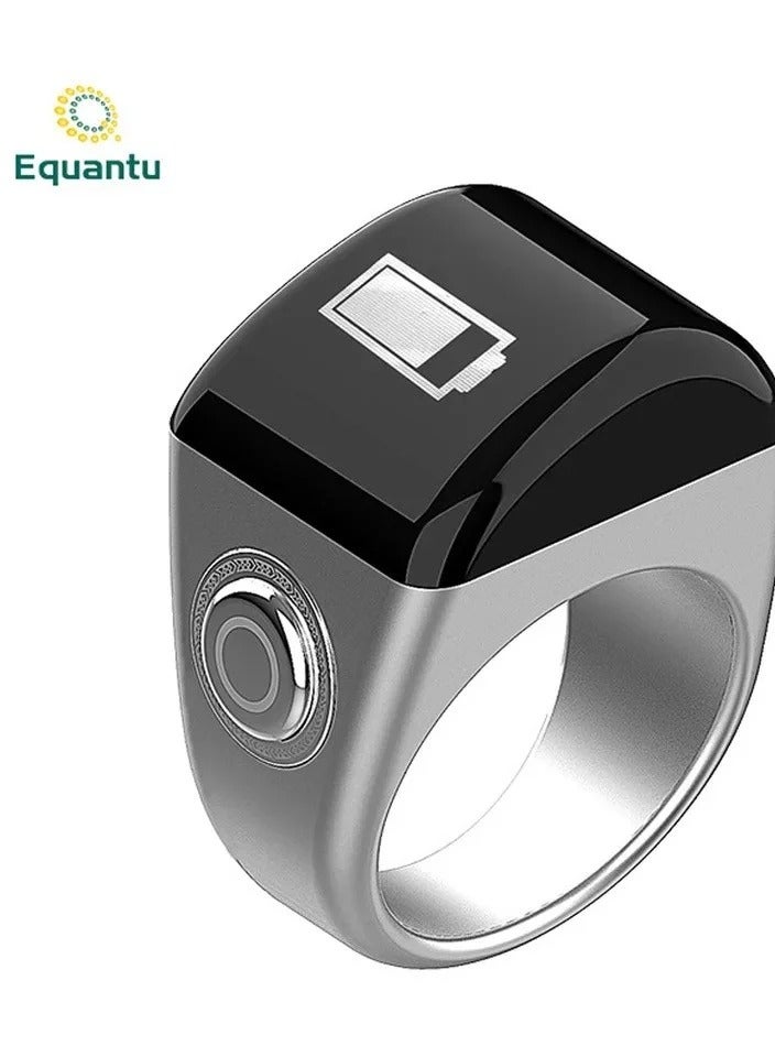 Equantu Plastic Zikr ring Tasbih ring QB702 Lite Silver - Image 1