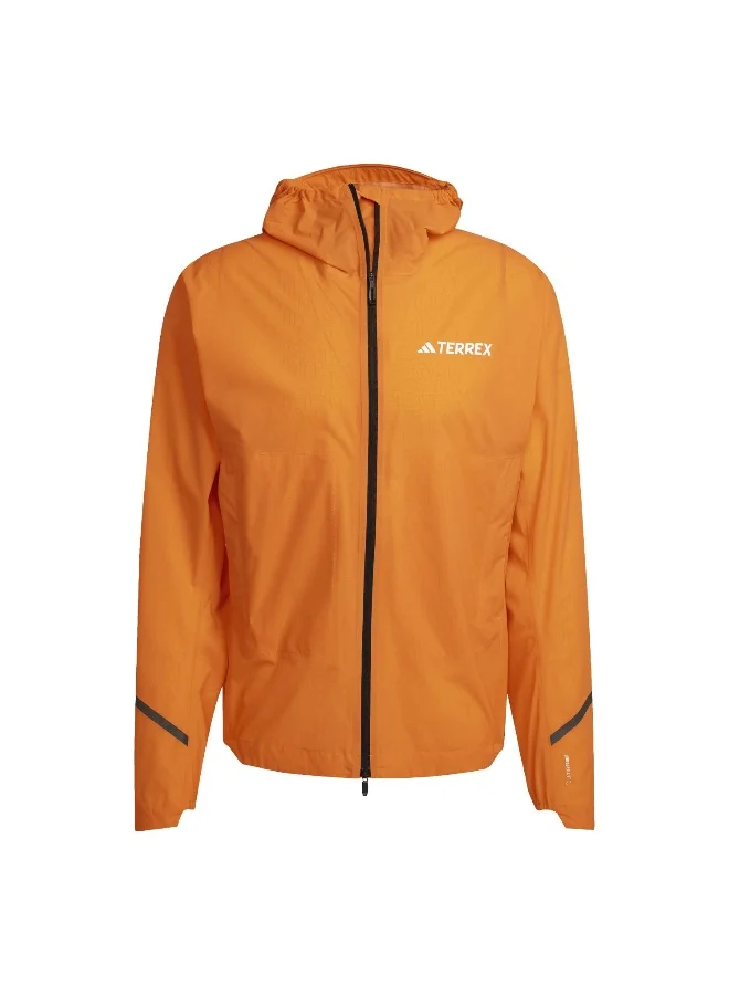Adidas Xpr Light Rain Orange Trail Running Jackets For Men XS