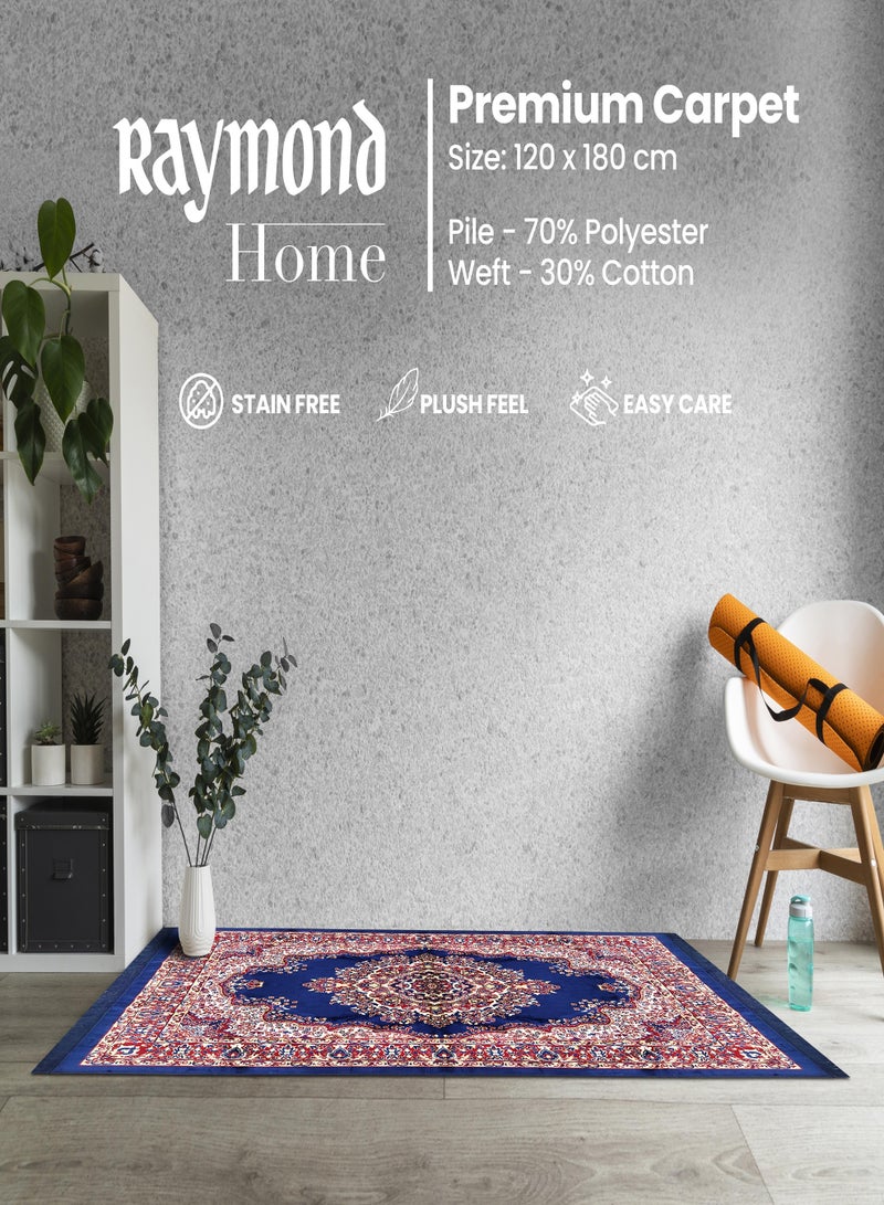 Raymond Raymond Home Area Rugs Short Pile Carpet for Living Room Bedroom Yarn Dyed Anti Slip Carpet 650 GSM Pile 4 MM  - (120 * 180 CM) Teal  - Image 4