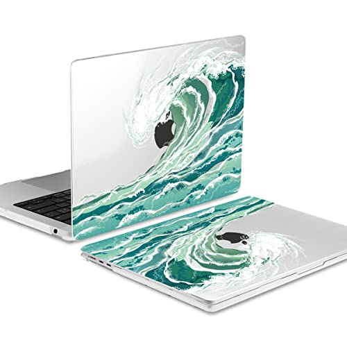 Batianda for New MacBook Air 13.6 inch Case with M4 M3 M2 Chip 2025 2024 2022 Release Model A3240/A2681/A3113 Designed Protective Plastic Hardshell & Keyboard Cover & Screen Protector, Waves - Image 5