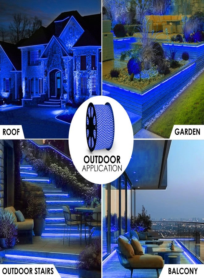 Gesto 5 Meter Rope LED Strip Lights | 120 LED/Mtr Waterproof Outdoor Lights for Balcony, Home Decor, Cove Light for False Ceiling | Flexible, Cuttable Strip Light for Diwali Decoration - Blue - Image 4