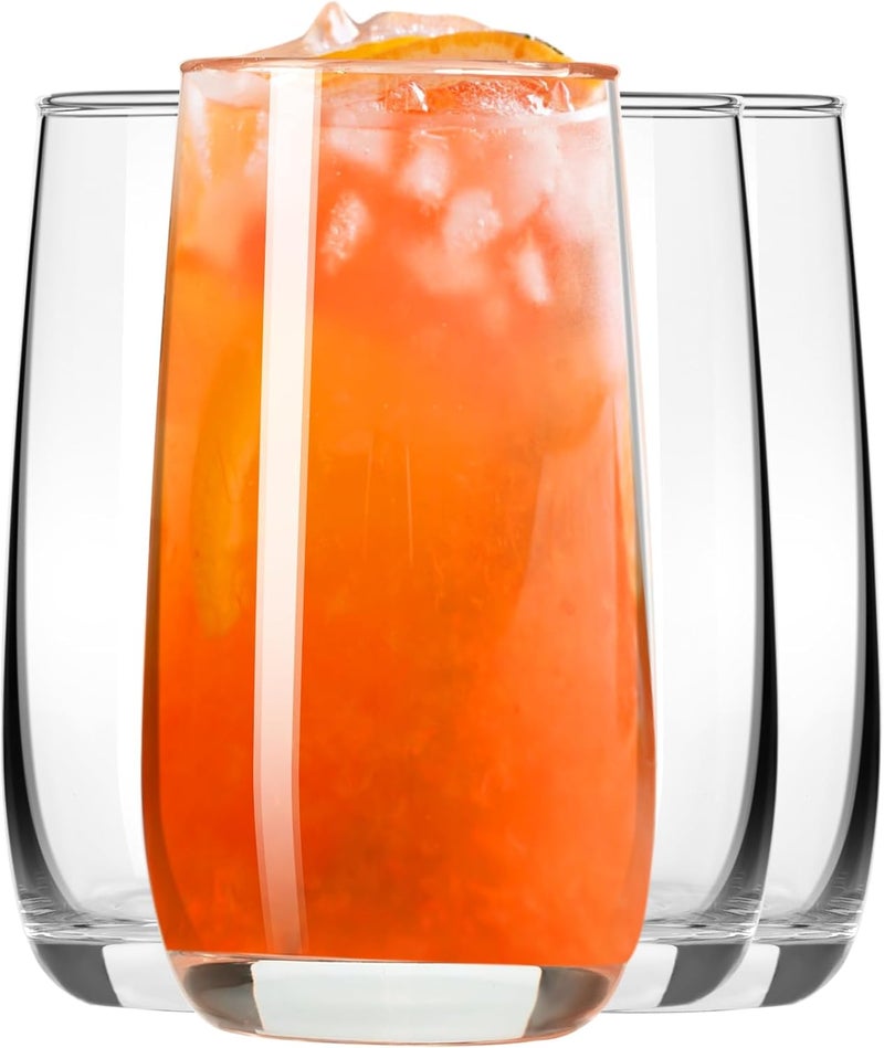 PARACITY Highball Glasses Set of 4, Drinking Glasses 12 Oz, Clear Glass Cups, Tall Tumbler Water Glasses, Glassware Set for Cocktail, Coffee, Mojitos - Image 1