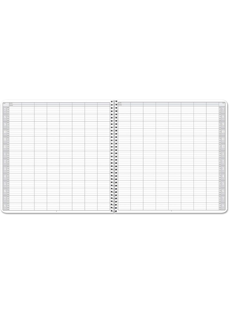 BookFactory BookFactory 8 or 16 Column Appointment BookAppointment Tracking LogbookNotebook 8 Eight Columns Columnar Book Format  100 Pages 12 x 11 WireO APP100CCWPPAppointment8  - Image 3