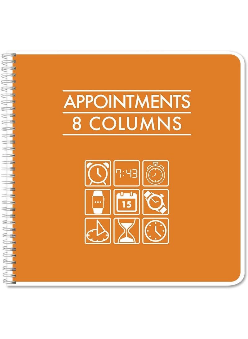 BookFactory BookFactory 8 or 16 Column Appointment BookAppointment Tracking LogbookNotebook 8 Eight Columns Columnar Book Format  100 Pages 12 x 11 WireO APP100CCWPPAppointment8  - Image 1