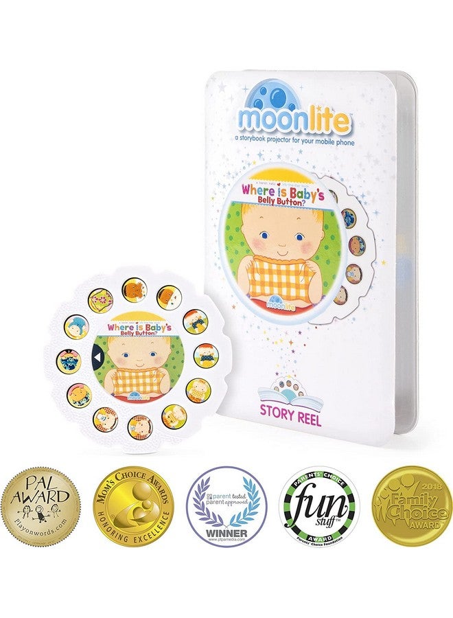 Moonlite أسطوانات قصصية لجهاز عرض المصباح للأطفال الصغار؛ أين زر بطن الطفل؟؛ عبوة أسطوانة واحدة لقصة للأطفال من 12 شهرًا وما فوق - Image 1