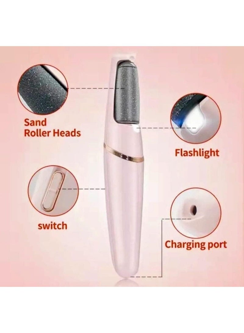 Electric Foot Callus Remover, Foot Grinder, Dead Skin Remover Pedicure Tool, Dual Roller Heads Foot Care Device, Rechargeable Foot File for Women, Hard Skin Remover Pedicure Machine - Image 3