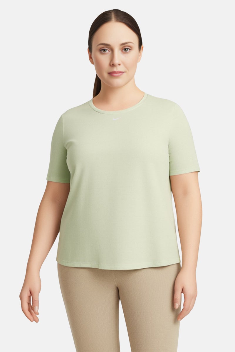 Nike Women Plus Size Short Sleeves Training Top, Mint - Image 1