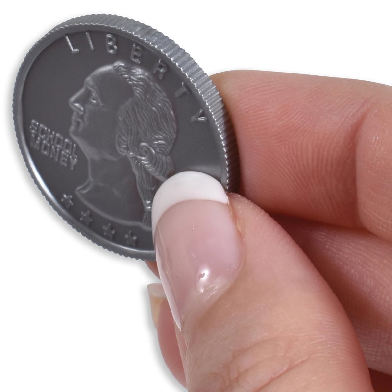 Learning Advantage LEARNING ADVANTAGE - 7524 Learning Advantage, Play Quarters Plastic Coins - Set of 100  - Image 4