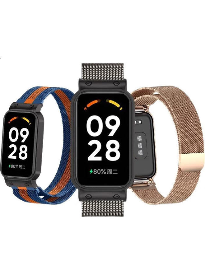CHENSONG Metal Milanese Magnetic Watch Band For Xiaomi Redmi Redmi Band 3, Summer New Unisex Wristband, Silver - Image 2