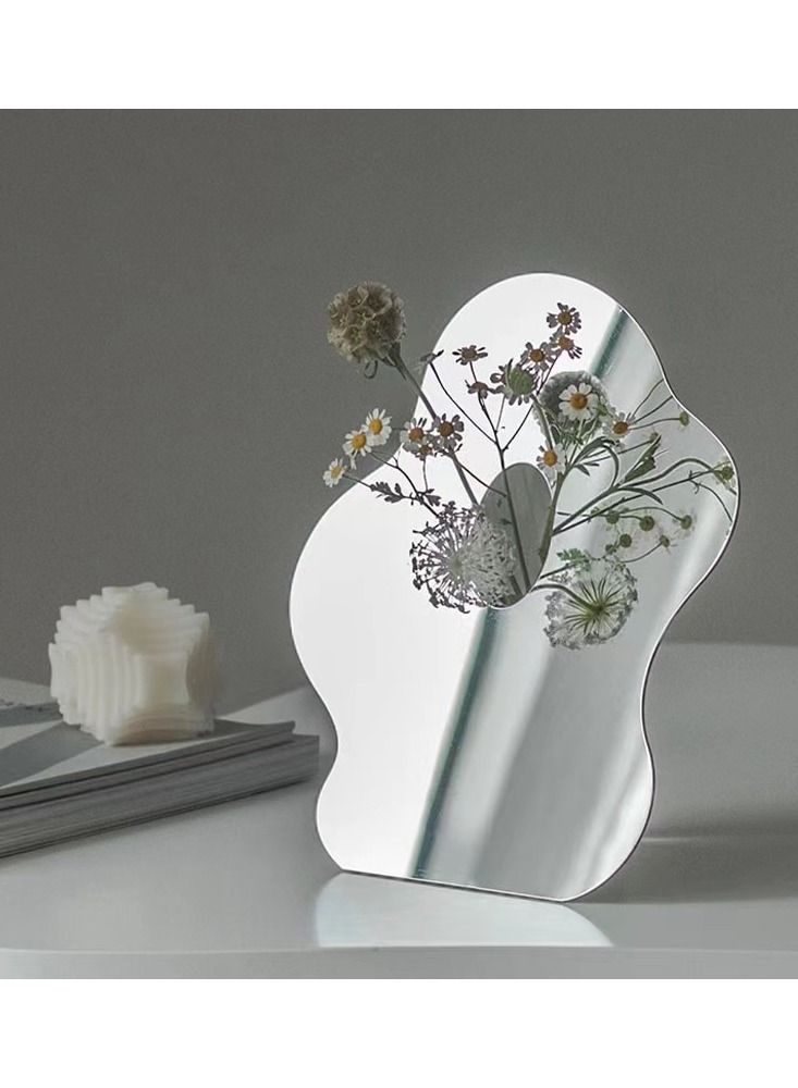 NIBEMINENT مزهرية على شكل زهرة أكريليك للديكور المنزلي - Image 2