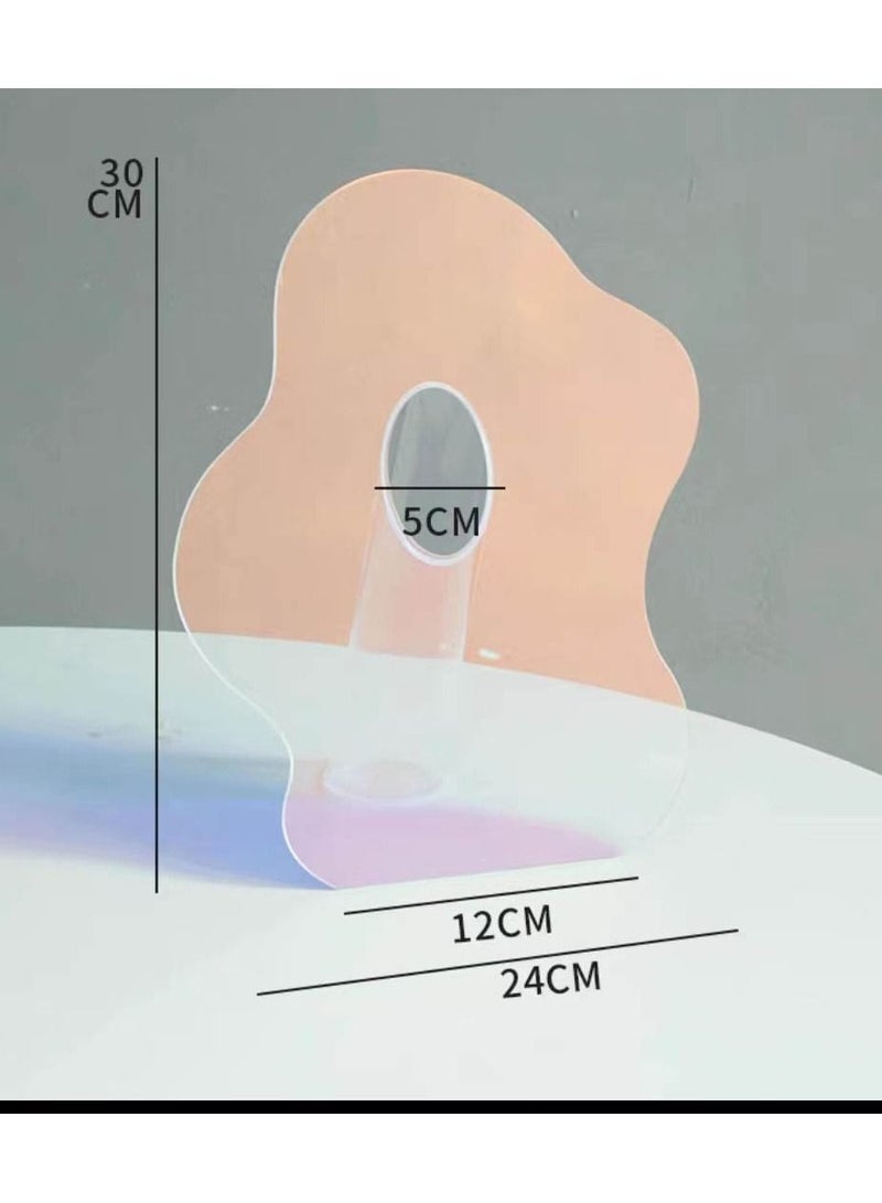 NIBEMINENT مزهرية على شكل زهرة أكريليك للديكور المنزلي - Image 4