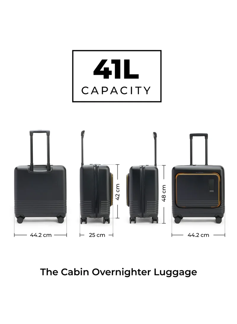 Mokobara The Cabin Overnighter - Premium Polycarbonate Material | Money Moves Sunray, Black & Yellow