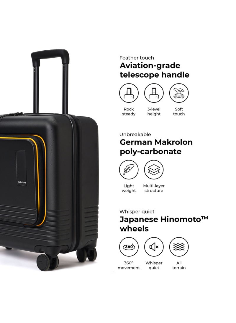 Mokobara The Cabin Overnighter - Premium Polyurethane Material | Money Moves Sunray, Black & Yellow - Image 5