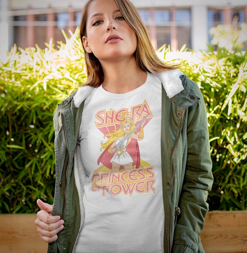 American Classics Masters of The Universe TV Television Series She Ra Adult T-Shirt - White - Medium - Image 4