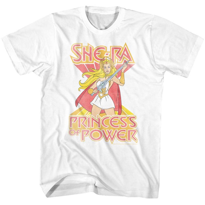 American Classics Masters of The Universe TV Television Series She Ra Adult T-Shirt - White - Medium - Image 1