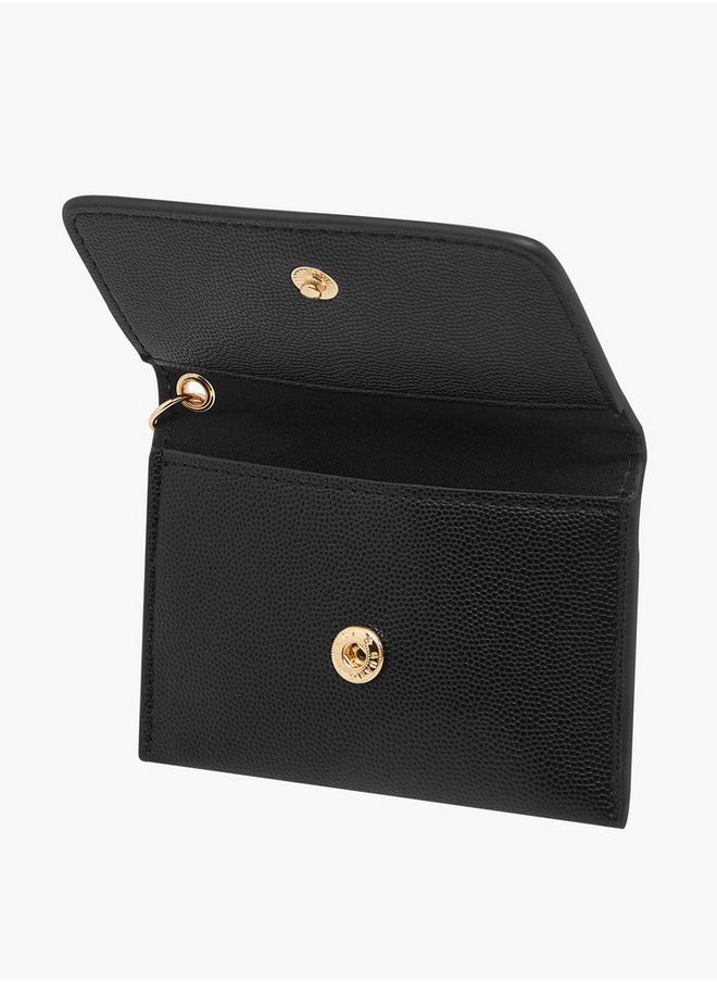 Flora Bella By Shoexpress Textured Cardholder with Keyring  - Image 4