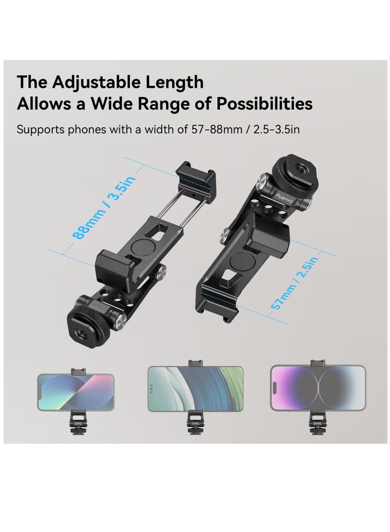 Excefore Phone Support for DJI Stabilizers, Free Adjustment Phone Mount Adapter with 1/4", 20 Threaded Hole and Cold Shoe for DJI RS 3  RS 3 Pro RS 3 Mini RS 2  RS C2 R S R SC, Tripod, 4301 - Image 3
