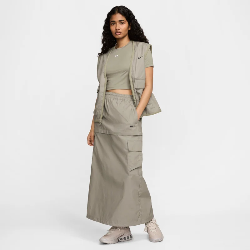 Nike Green Women's Sportswear Essential Cargo Midi Skirt for Women | Best Price UAE