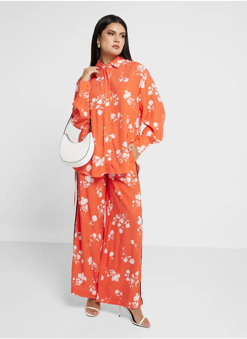 French Connection Printed Button Down Shirt