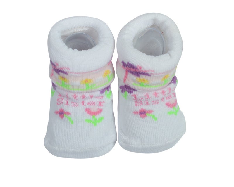 Babies Bloom Pink and Red Cakes Design 3 Pcs Baby Bib, Anti Scratch Mittens and Socks Gift Set for Baby Girl (0-6 Months) - Image 4