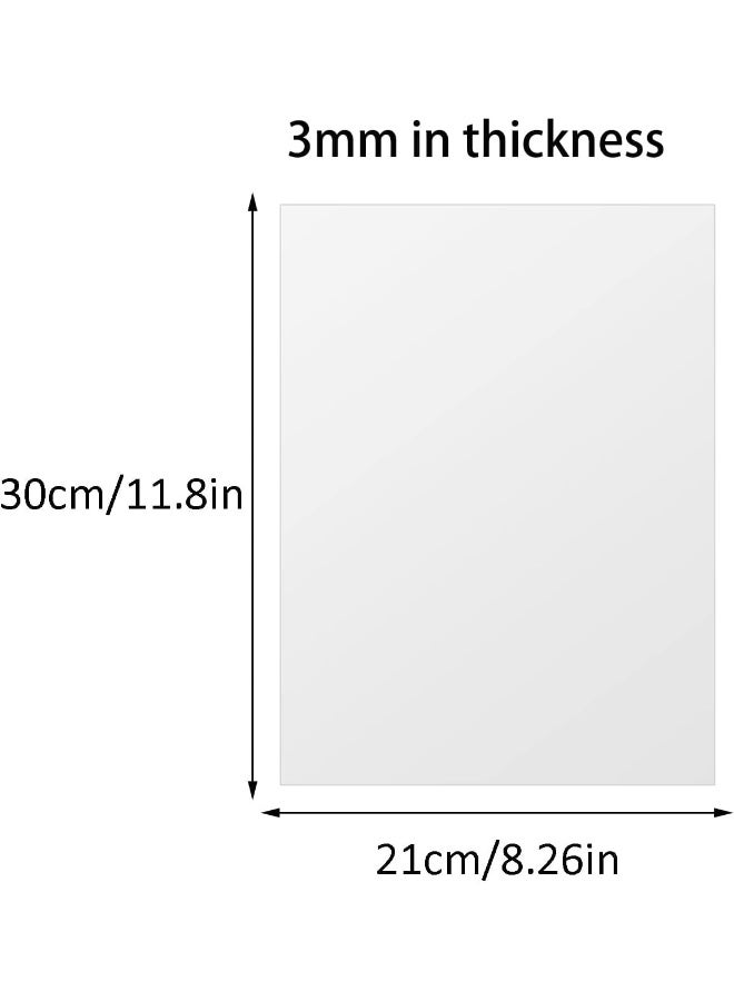 TPGP ورقة أكريليك A4 ورقة بلاستيكية شفافة A4 لوحات بلاستيكية للحرف اليدوية DIY، الرسم، الطباعة، إطار الصور (297 × 210 مم) مجموعة من 2 قطعة - Image 2