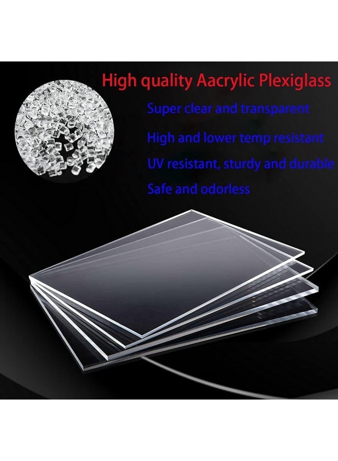 TPGP ورقة أكريليك A4 ورقة بلاستيكية شفافة A4 لوحات بلاستيكية للحرف اليدوية DIY، الرسم، الطباعة، إطار الصور (297 × 210 مم) مجموعة من 2 قطعة - Image 4