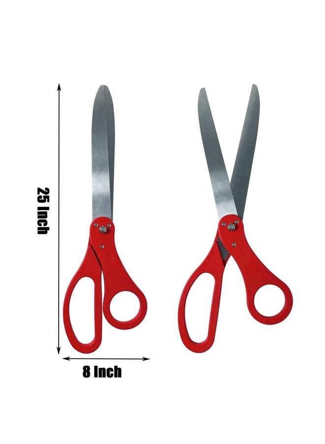 Funsky Grand Opening Red Ribbon Cutting Ceremony Kit - 25" Giant Scissors with Red Satin Ribbon, Banner, Balloons,Bows and More Supplies Grand Opening Decorations for Business - Image 3