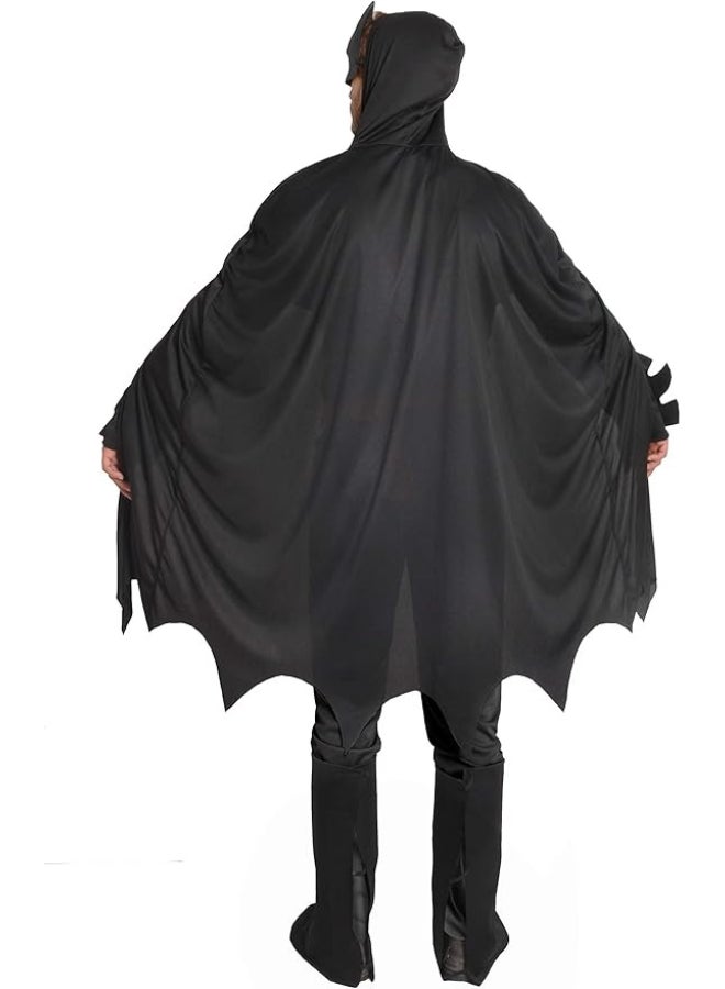 Ciao Batman Adult Muscle Costume Black Size L | Official DC Comics Superhero Outfit with Muscle Jumpsuit, Cape, Mask, Belt & Overboots - Image 5