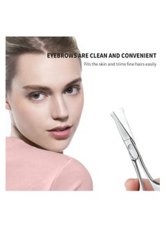 UEN Premium Nose Hair Scissors, Stainless Steel- Manual Nose Shaving Trimmer, Grooming Tool for Dry Skin, Eyelash/Ear, Eyebrow Trimming Women, 3.7 Inches Round Head Facial Small Hair Scissors  - Image 5