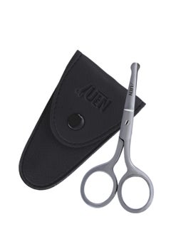 UEN Premium Nose Hair Scissors, Stainless Steel- Manual Nose Shaving Trimmer, Grooming Tool for Dry Skin, Eyelash/Ear, Eyebrow Trimming Women, 3.7 Inches Round Head Facial Small Hair Scissors  - Image 1